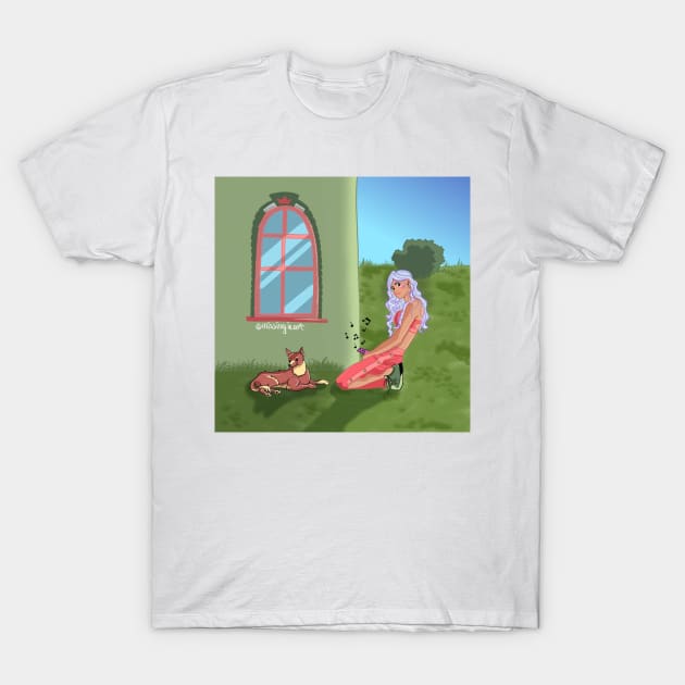 Backyard vibes illustration T-Shirt by Missing.In.Art